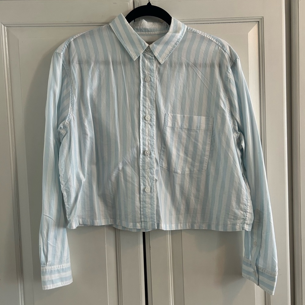 Everlane Silky Cotton Way-Short Shirt Sz Medium